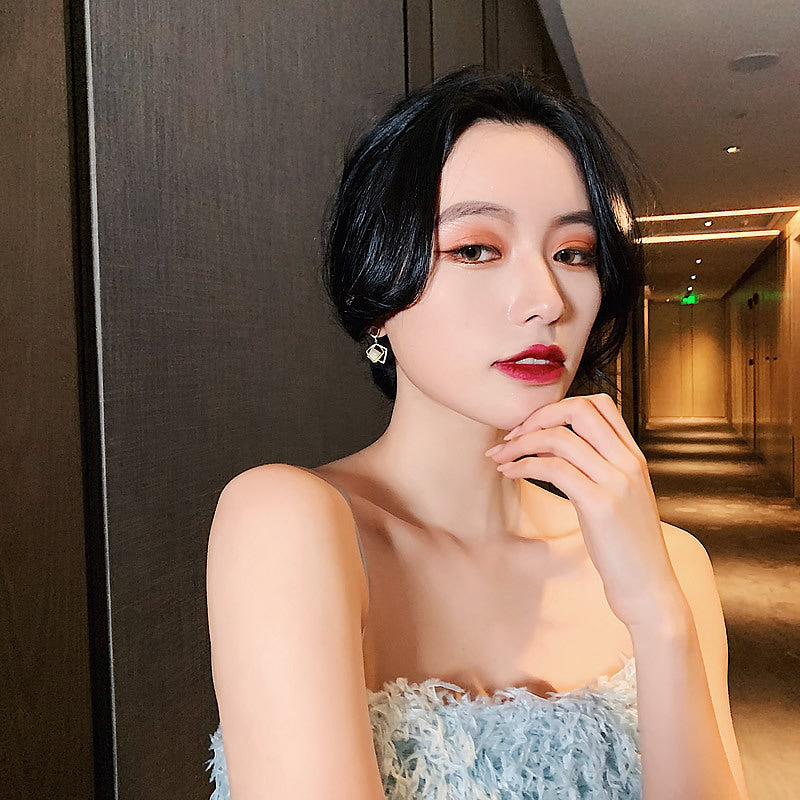 Geometric Square Drop Earrings