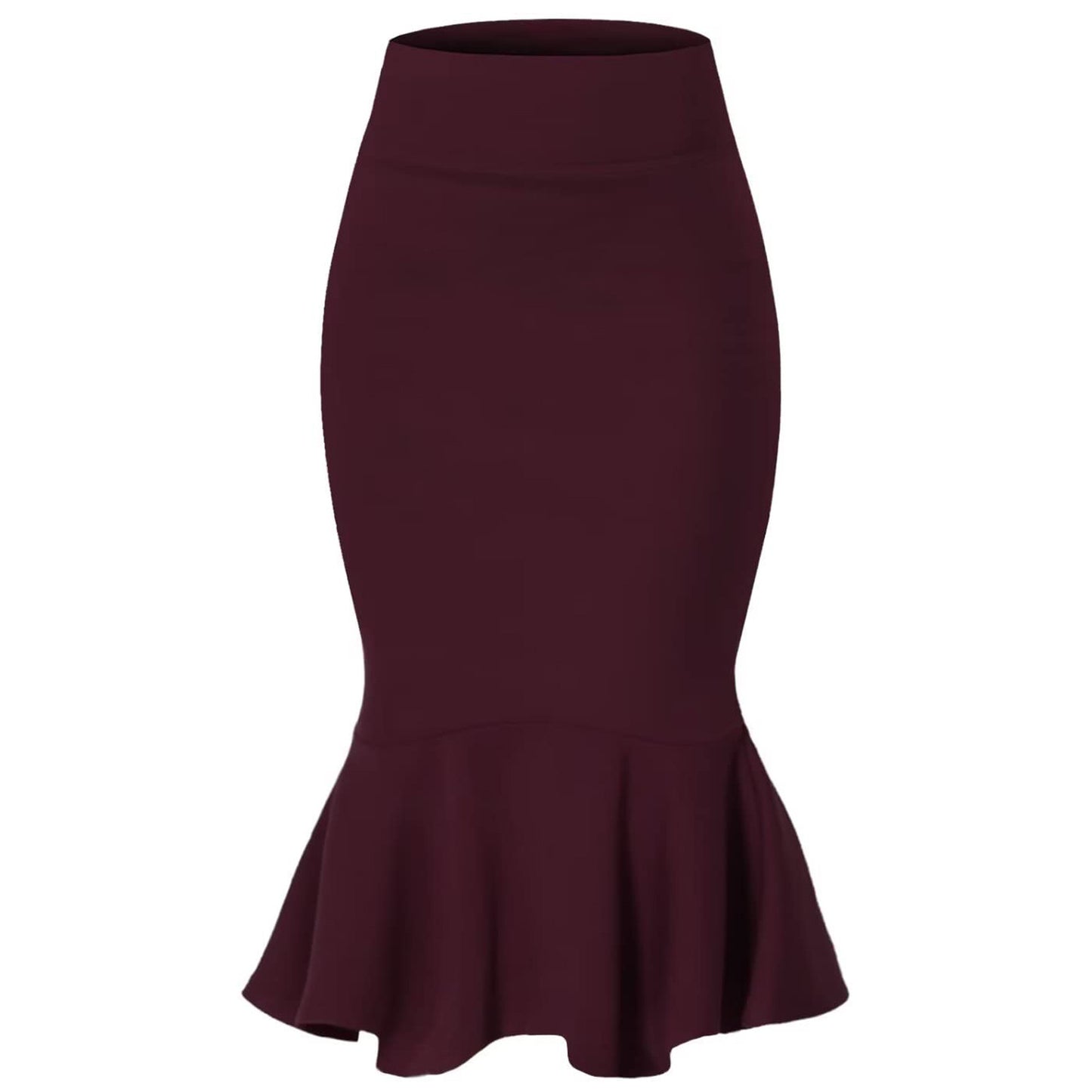High Waist Mermaid Midi Skirt