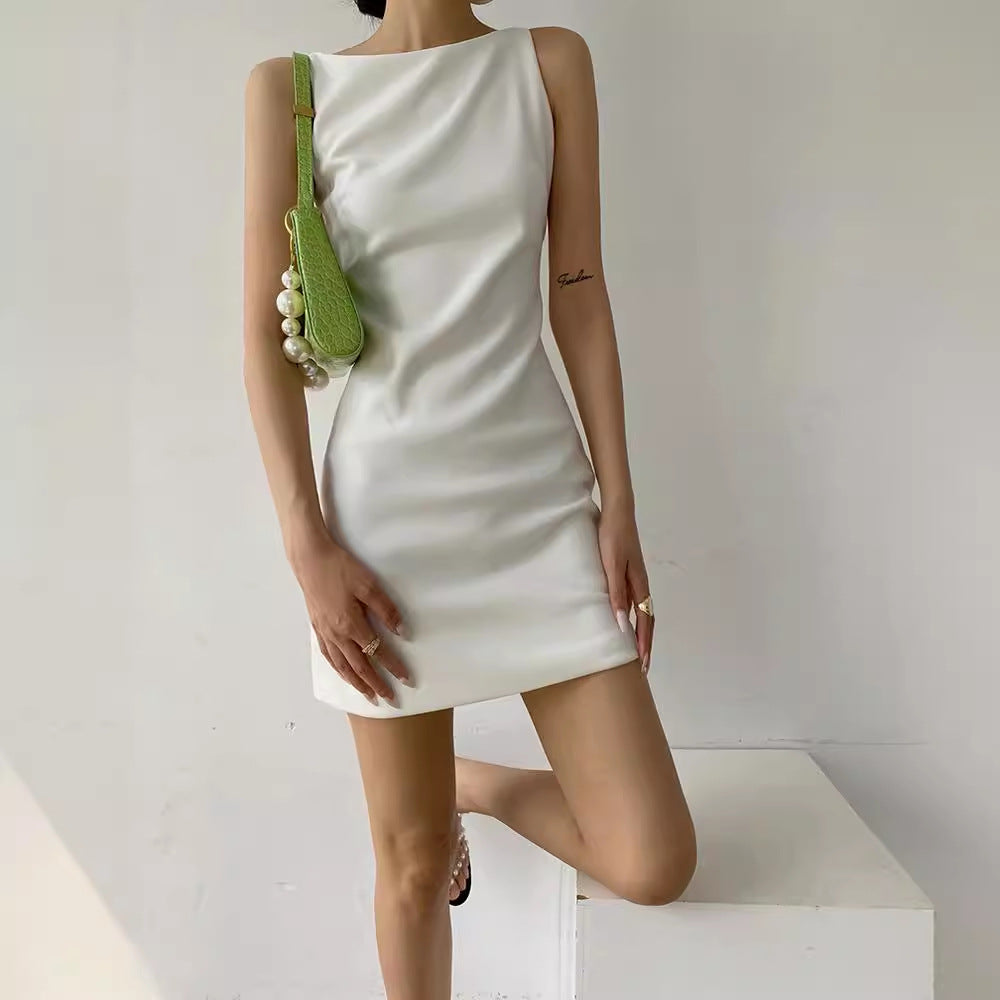 Sleek Chiffon Shift Dress