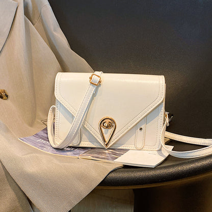 Envelope Shoulder Bag - Gold Teardrop Clasp