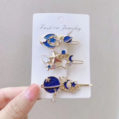Starry Sky Hair Clips Set