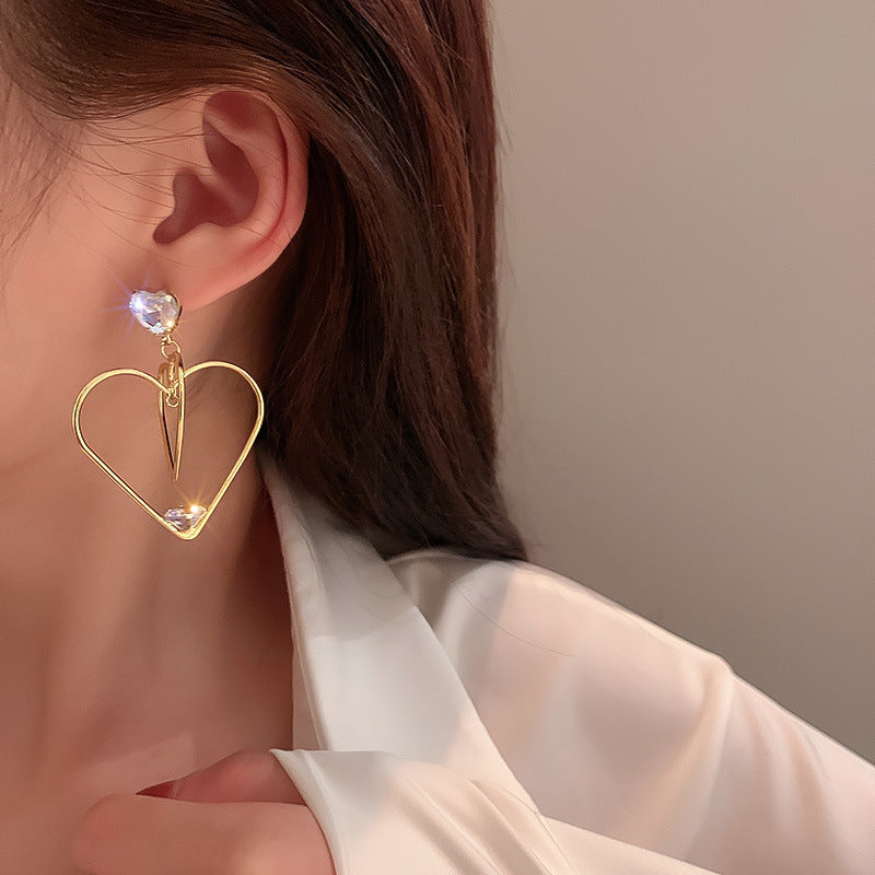 Love Heart Zircon Earrings