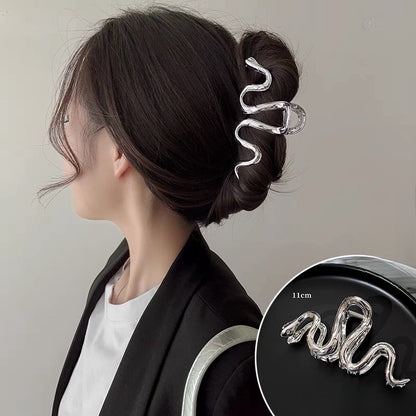 Metallic Snake Hair Claw Clip