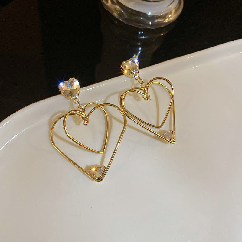 Love Heart Zircon Earrings