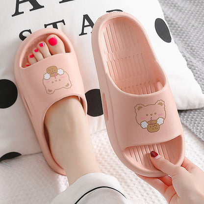 Bear with Boba Slippers