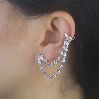 Zircon Stud Ear Cuff