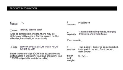 Plaid Chain Shoulder Bag - Canvas Crossbody