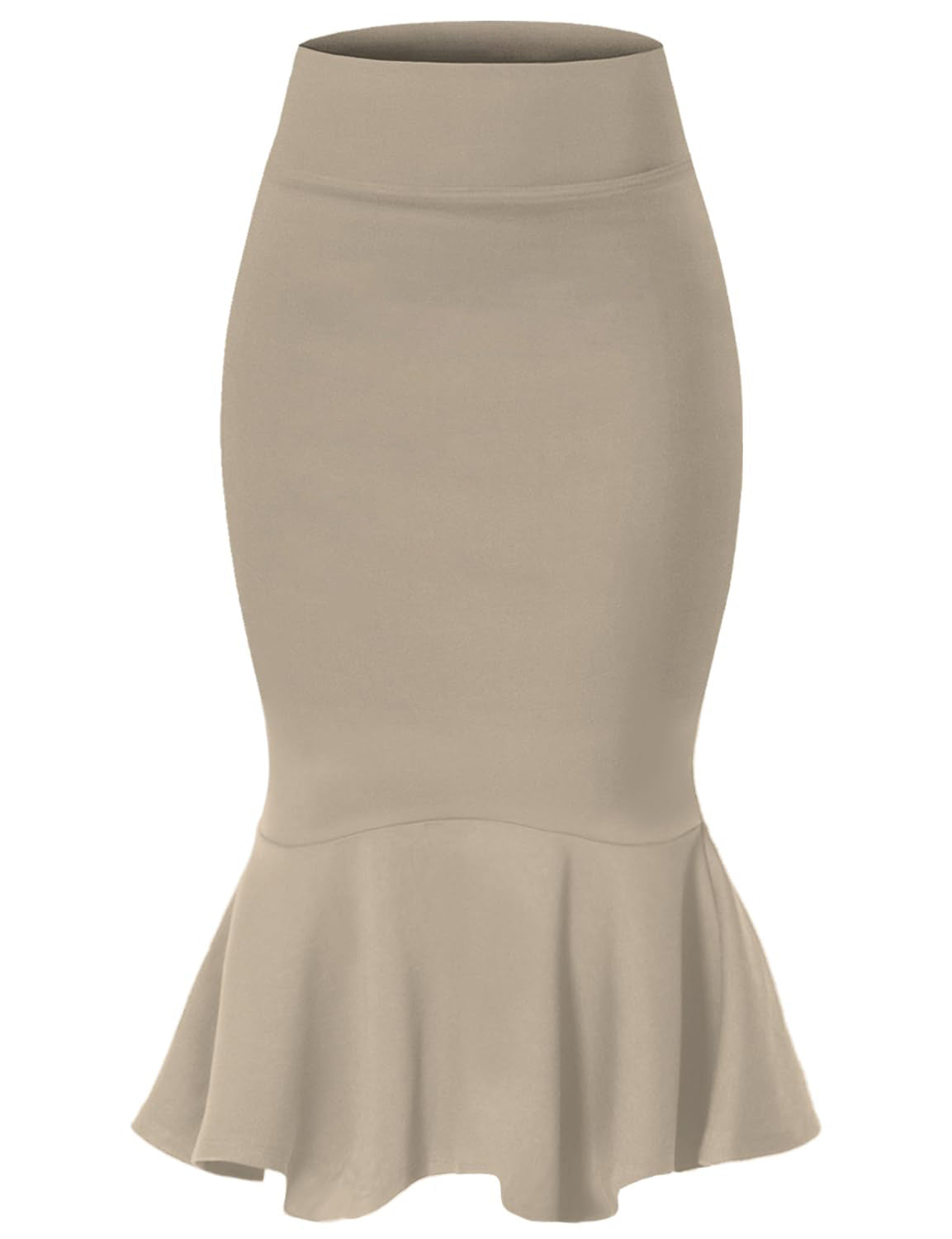 High Waist Mermaid Midi Skirt