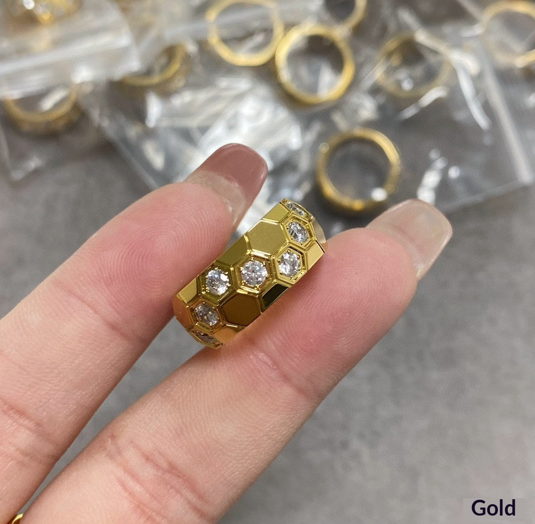 Honeycomb Diamond Ring