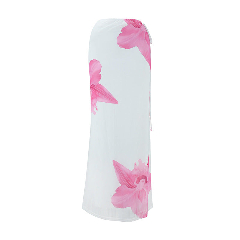 Floral Tie-Waist Maxi Skirt