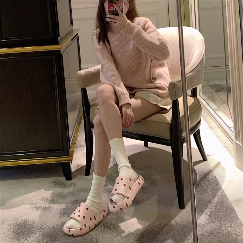 Heart Platform Slippers - Women's