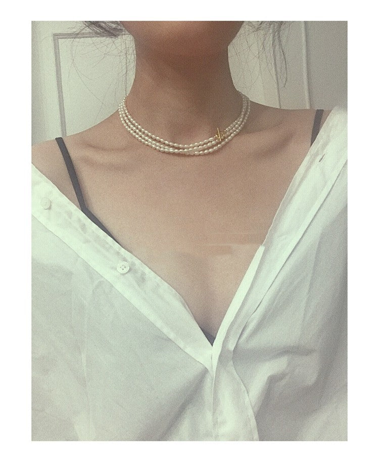 French Elegant Luxury Natural Pearl Long Necklace