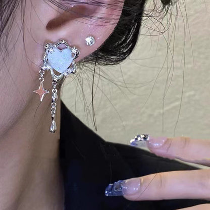 Heart Star Tassel Earrings