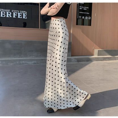 French Polka Dot A-Line Skirt