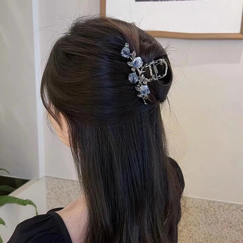 Camellia Crystal Barrette