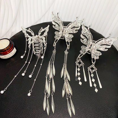 Hollow Butterfly Tassel Barrette