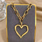 Melted Love Heart Stainless Steel Chain Necklace