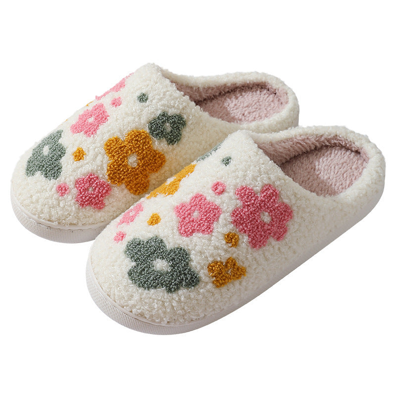 Cozy Floral Cotton Slippers