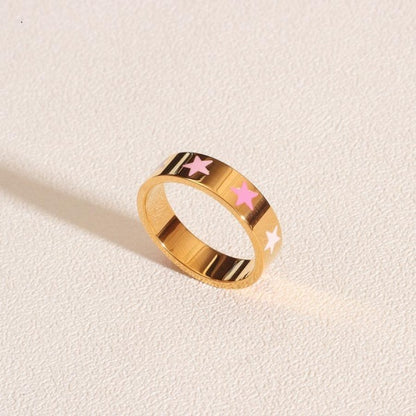 Enamel Ring - Heart, Stars, or Flowers