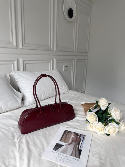 Cowhide Leather Shoulder Bag - Large Capacity