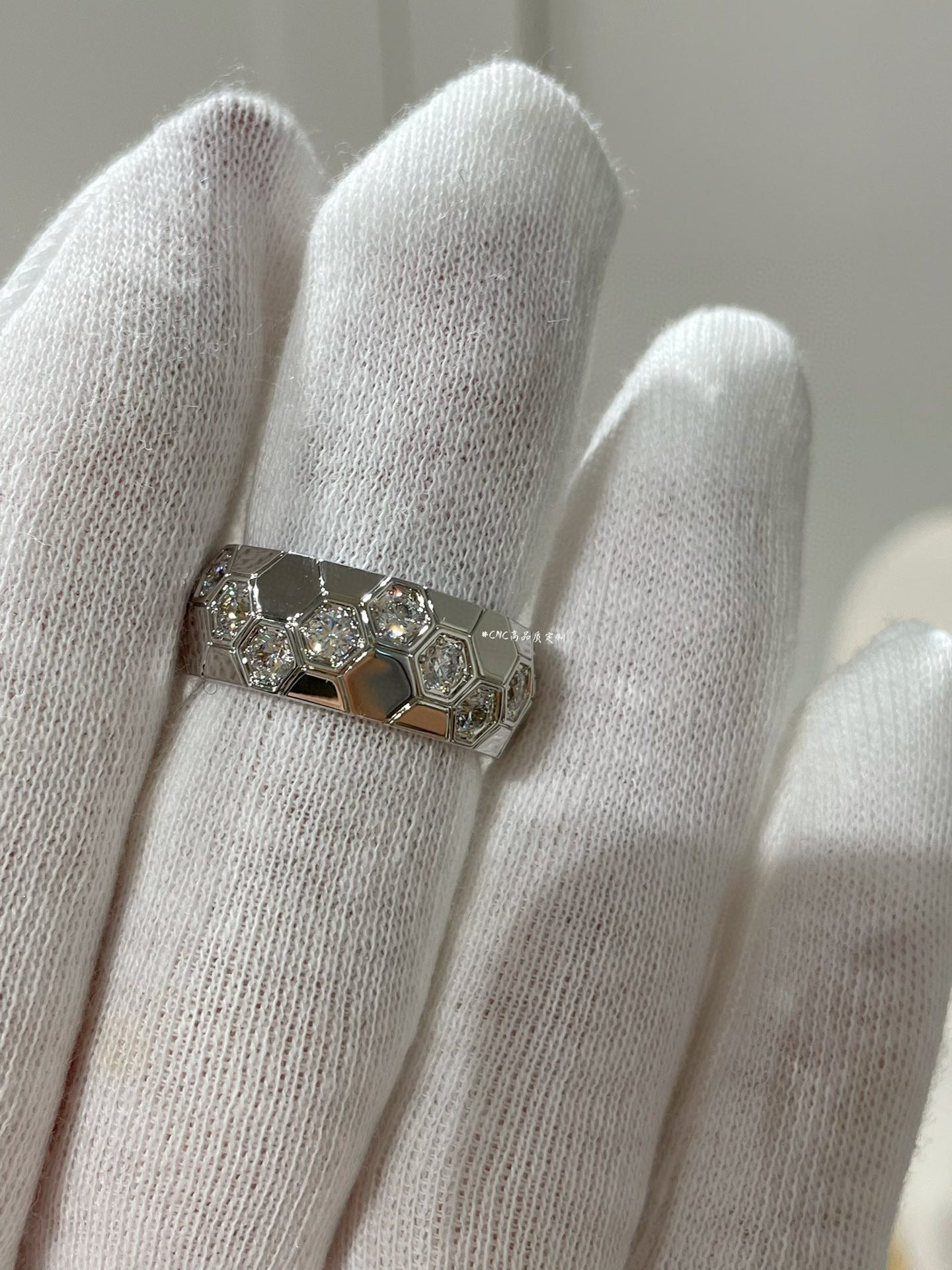 Honeycomb Diamond Ring