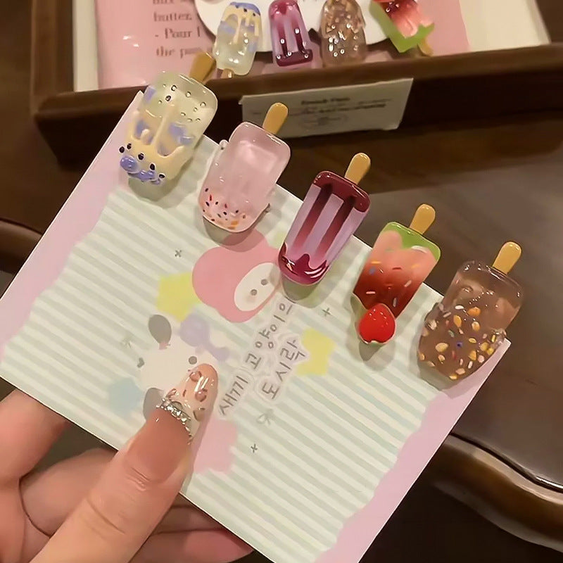 Cute Cartoon Ice Cream Hair Barrette