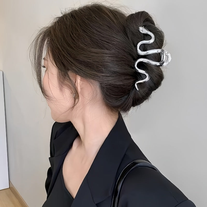 Metallic Snake Hair Claw Clip