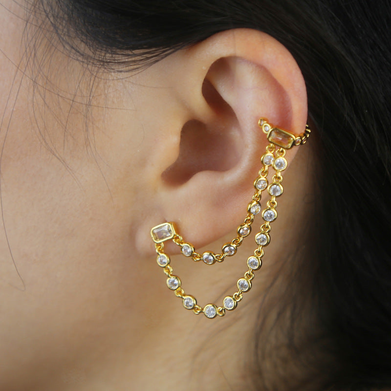 Zircon Stud Ear Cuff