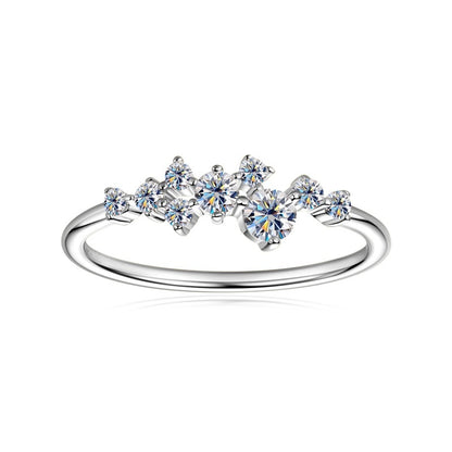 Starry Moissanite Ring - Sterling Silver