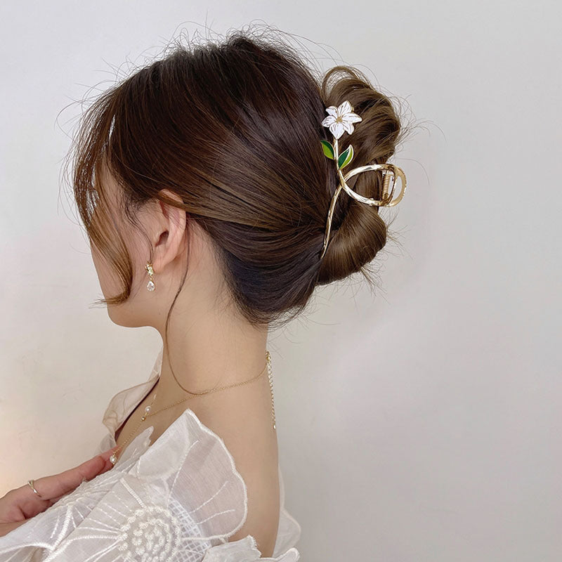 Exquisite Gardenia Flower Hair Clip
