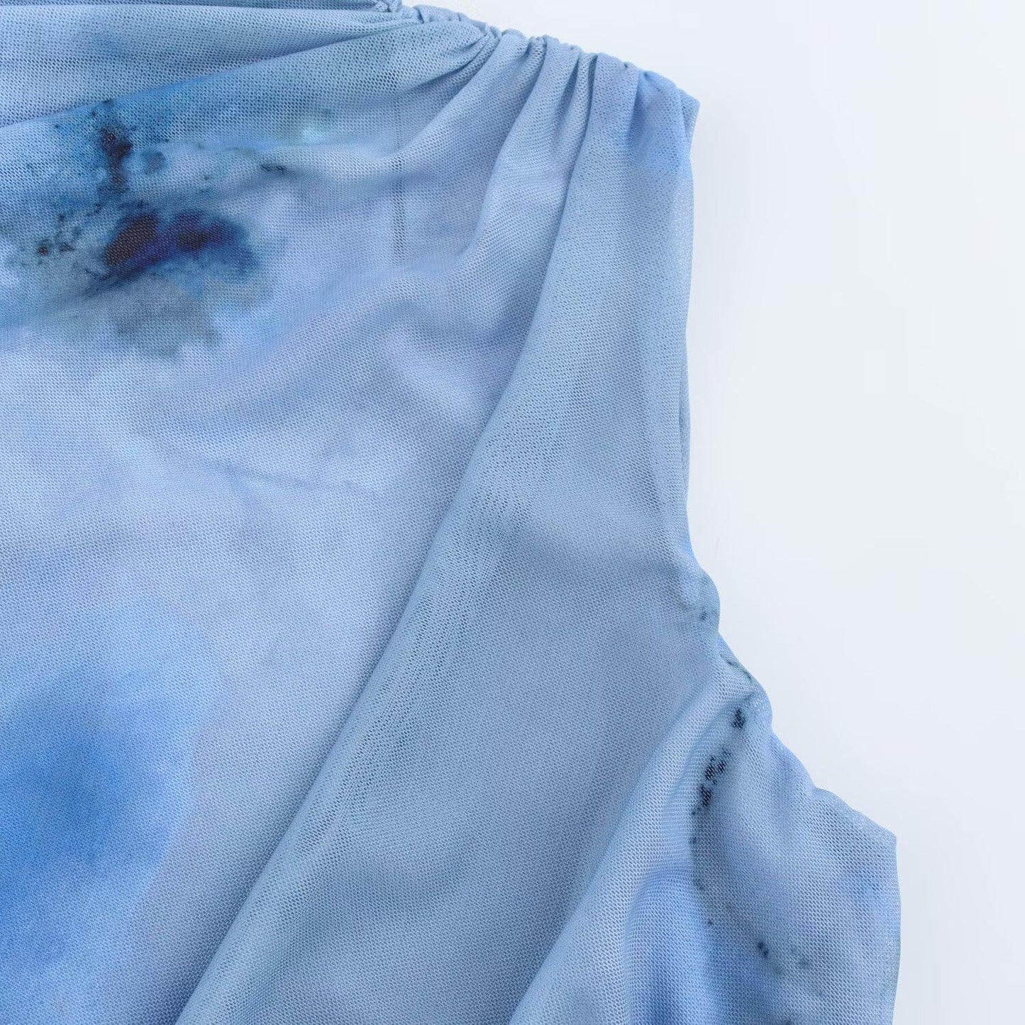 Ruched High Neck Dress