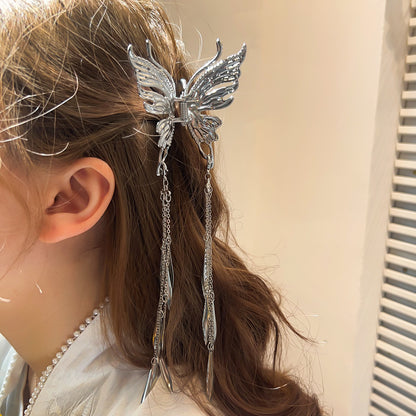 Hollow Butterfly Tassel Barrette