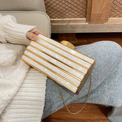 Women's High-end Acrylic Pattern Evening Bag