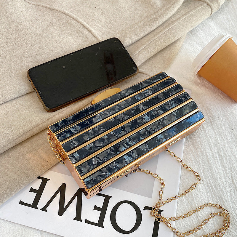 Women's High-end Acrylic Pattern Evening Bag