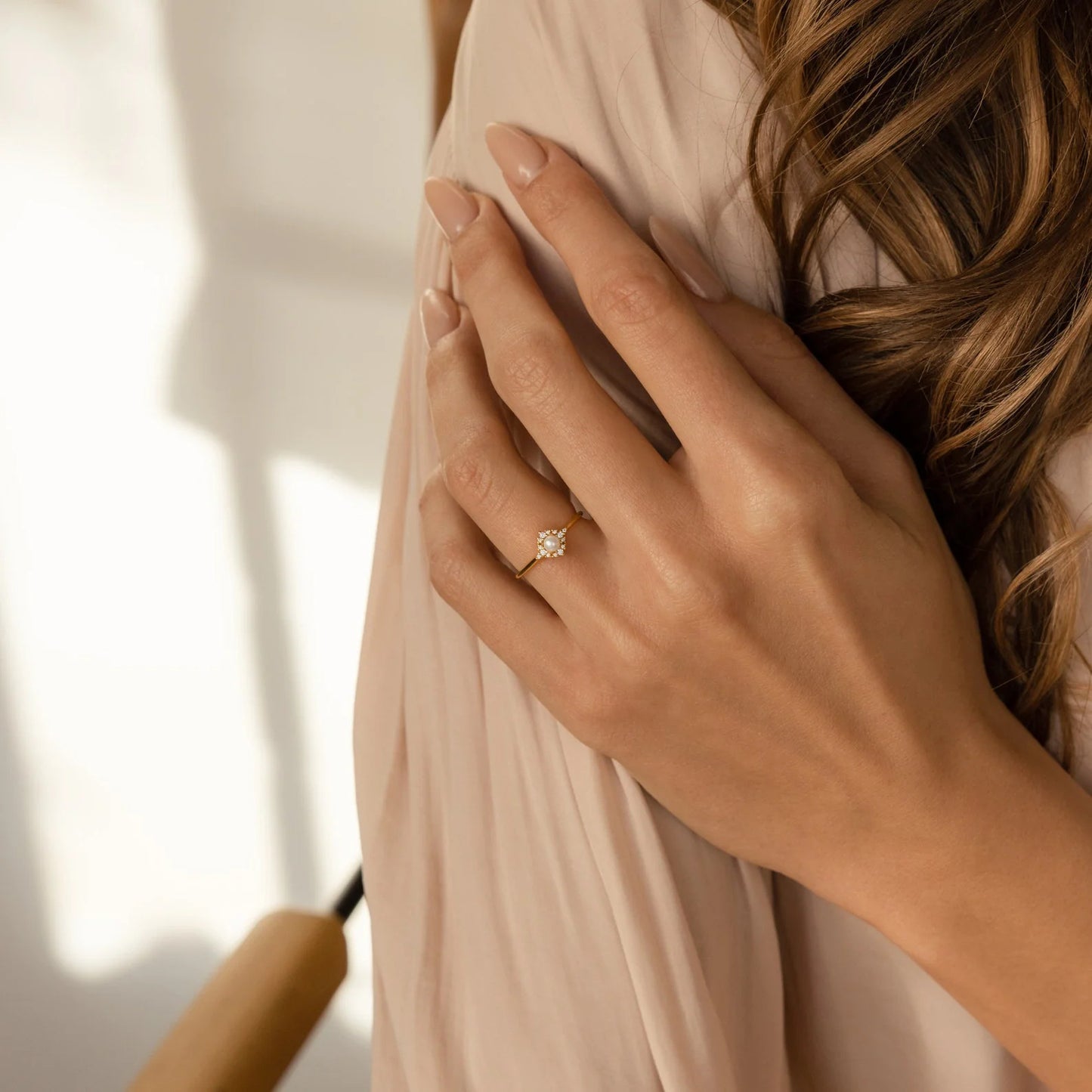 Pearl Zircon Ring - S925 Sterling Silver