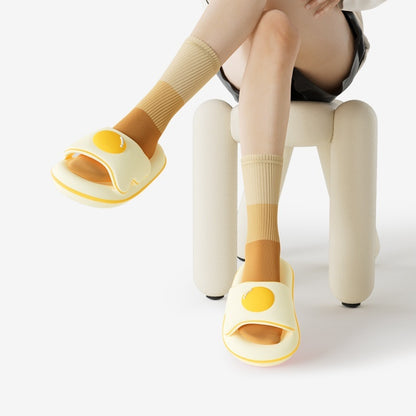 Sunny-Side Up Fried Egg Slide On Slippers