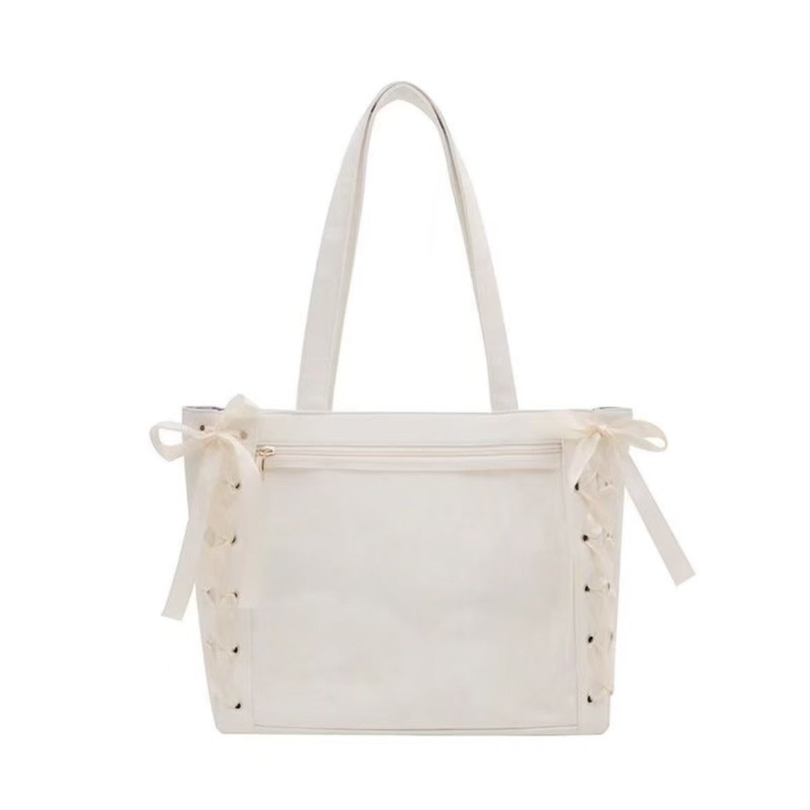 Corset Bow Ita Bag - Transparent Pocket Tote