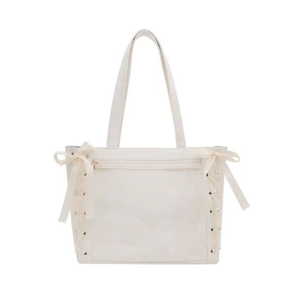 Corset Bow Ita Bag - Transparent Pocket Tote