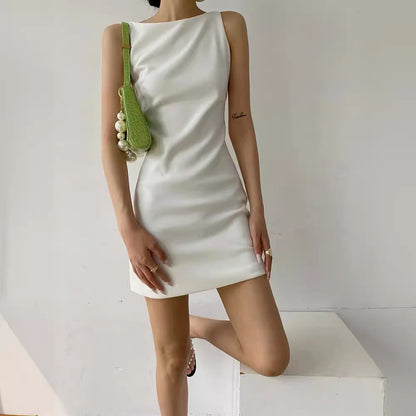 Sleek Chiffon Shift Dress