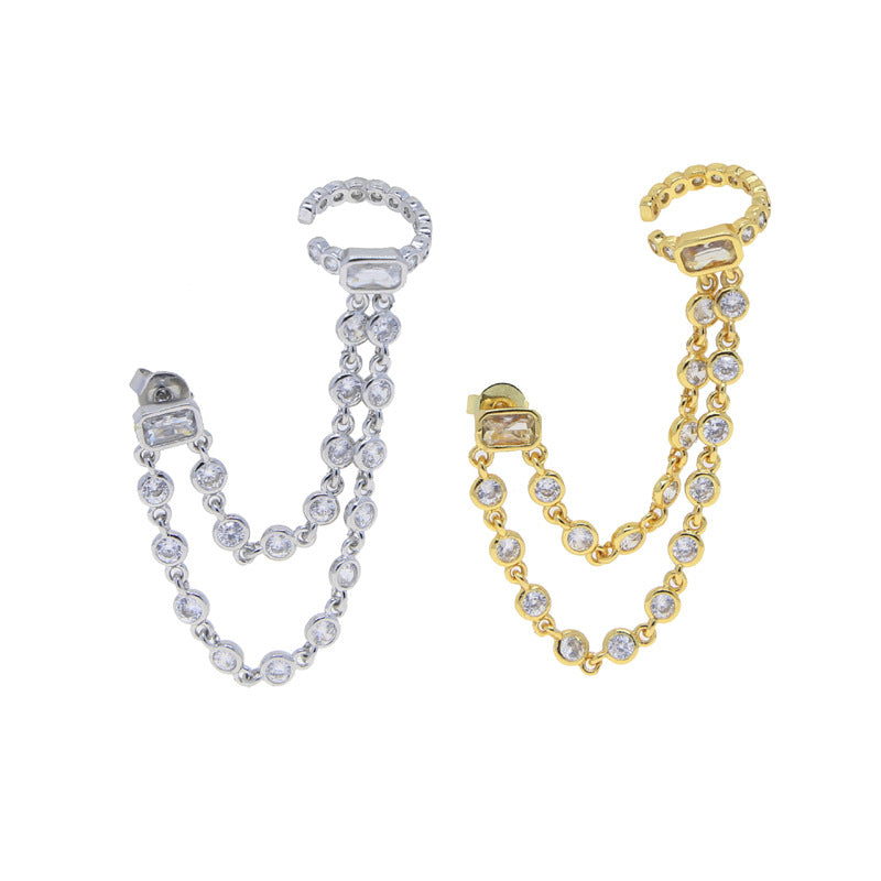 Zircon Stud Ear Cuff