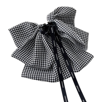 Floral Starry Bow Ribbon Hair Clip