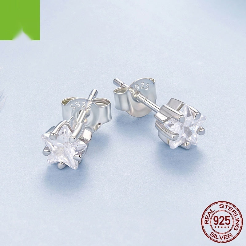 Twinkling Stars Stud Earrings - S9 Sterling Silver