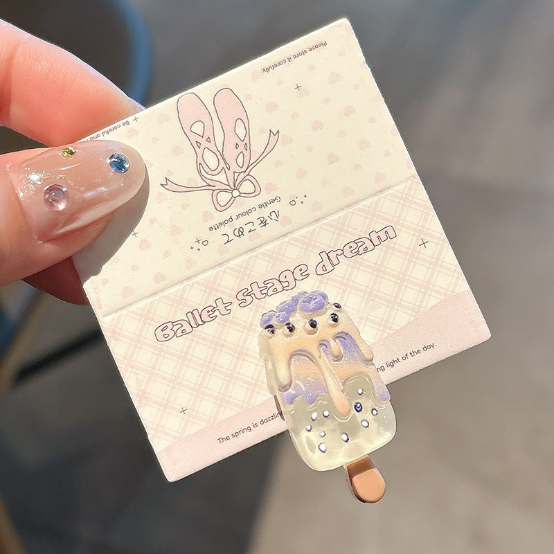 Cute Cartoon Ice Cream Hair Barrette