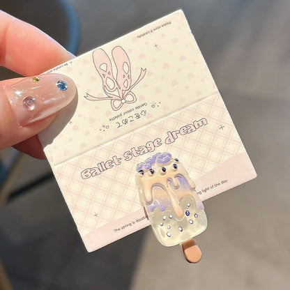 Cute Cartoon Ice Cream Hair Barrette