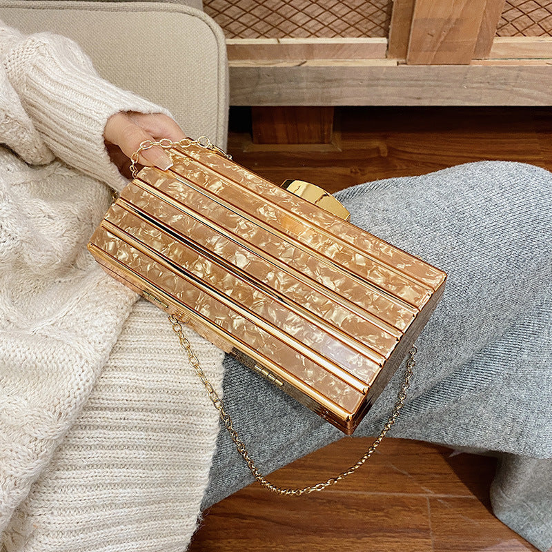 Women's High-end Acrylic Pattern Evening Bag