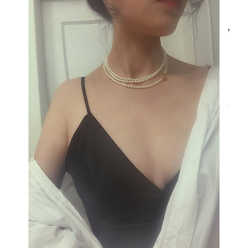 French Elegant Luxury Natural Pearl Long Necklace