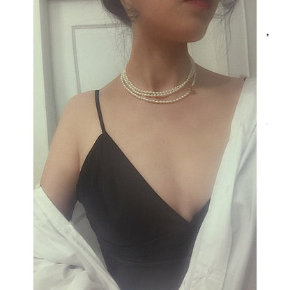 French Elegant Luxury Natural Pearl Long Necklace