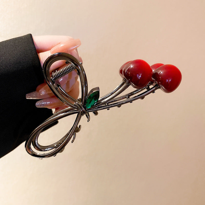 Cherry Love Heart Hair Claw Clip