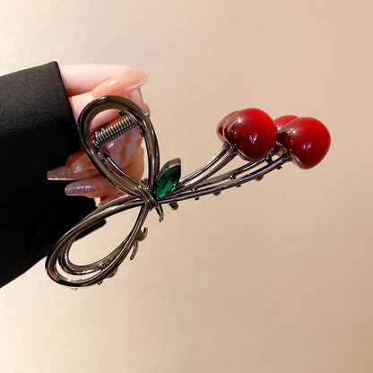 Cherry Love Heart Hair Claw Clip