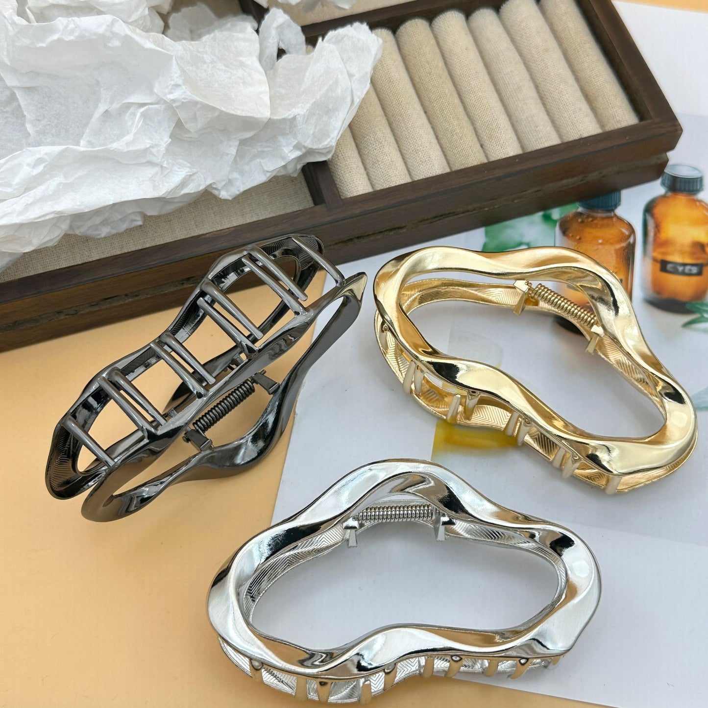 Metallic Cloud Hair Clip